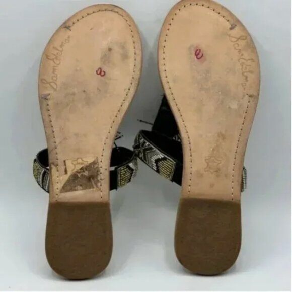 Sam Edelman Women's Anella Beaded Tassel Thong Sandal Size 10 - Picture 6 of 8